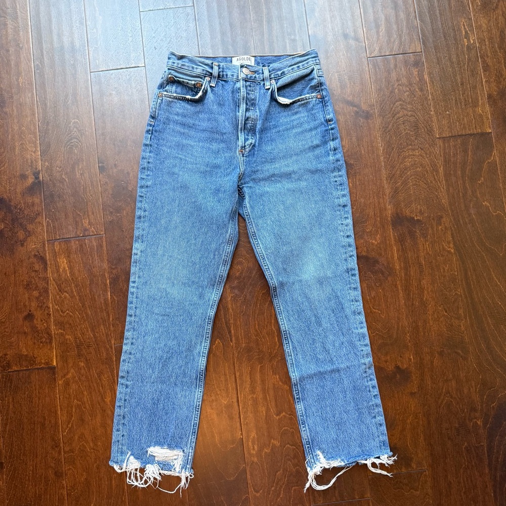 Agolde Riley High Rise Straight Crop Jeans Size 26